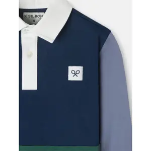 Children's long-sleeve cotton rugby polo Silbon image-3