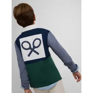 Children's long-sleeve cotton rugby polo Silbon image-4