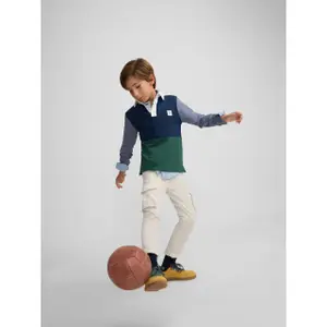Children's long-sleeve cotton rugby polo Silbon image-5