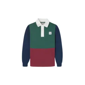 Children's long-sleeve cotton rugby polo Silbon image-0