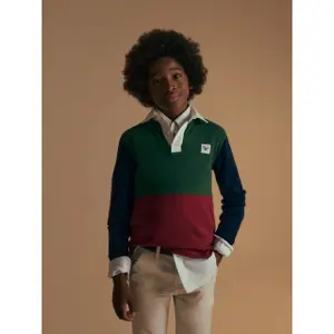 Children's long-sleeve cotton rugby polo Silbon image-4