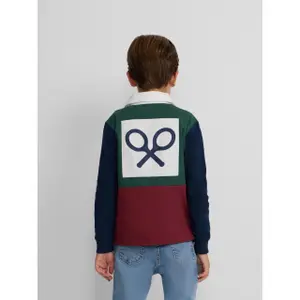 Children's long-sleeve cotton rugby polo Silbon image-5