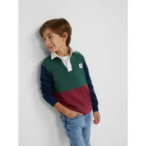 Children's long-sleeve cotton rugby polo Silbon image-6