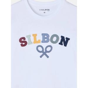 Tryk T-shirt halv-racket barn Silbon image-2