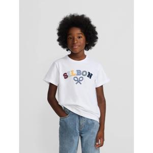 Tryk T-shirt halv-racket barn Silbon image-3