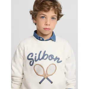 Kids' racket print sweatshirt Silbon image-4