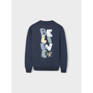 Printed sweatshirt with "believe" on the back for kids Silbon image-1
