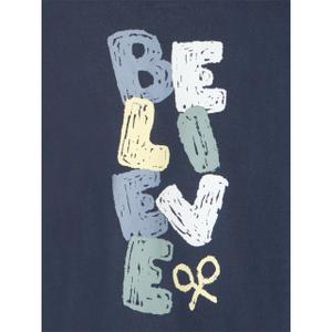 Printed sweatshirt with "believe" on the back for kids Silbon image-2
