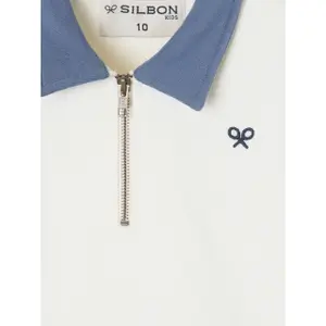 ACID Kids Embroidered 1/2 Zip Sweatshirt Silbon image-2