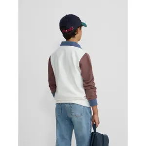 ACID Kids Embroidered 1/2 Zip Sweatshirt Silbon image-5