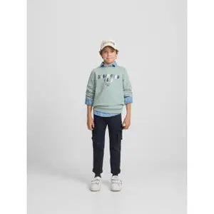Printed good vibes sweatshirt for kids Silbon image-4
