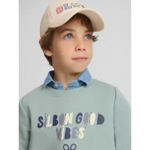 Printed good vibes sweatshirt for kids Silbon image-6