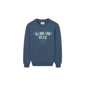 Printed good vibes sweatshirt for kids Silbon image-0