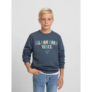 Printed good vibes sweatshirt for kids Silbon image-3