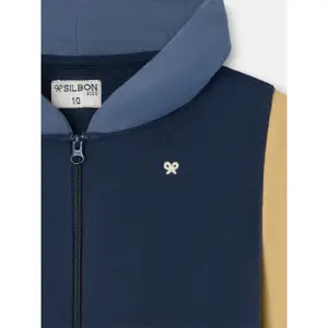 Kids' zip-up hoodie with kangaroo pocket Silbon image-2