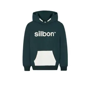 Kids' hooded sweatshirt with kangaroo pocket Silbon image-0