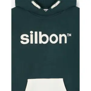 Kids' hooded sweatshirt with kangaroo pocket Silbon image-2