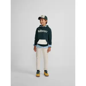 Kids' hooded sweatshirt with kangaroo pocket Silbon image-5