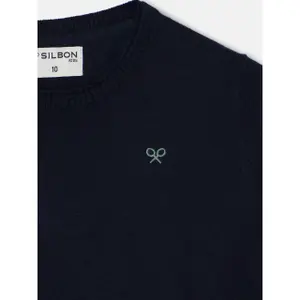 Children's round neck cotton blend sweatshirt Silbon image-2