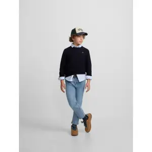 Children's round neck cotton blend sweatshirt Silbon image-3