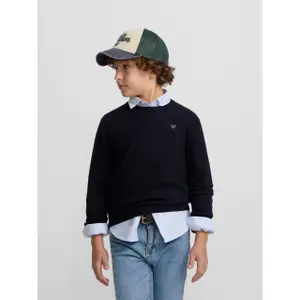 Children's round neck cotton blend sweatshirt Silbon image-4