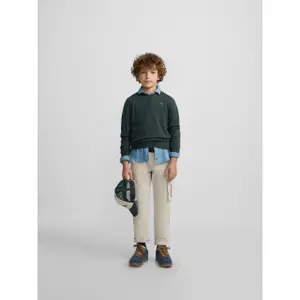 Children's round neck cotton blend sweatshirt Silbon image-3