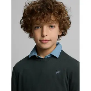 Children's round neck cotton blend sweatshirt Silbon image-5