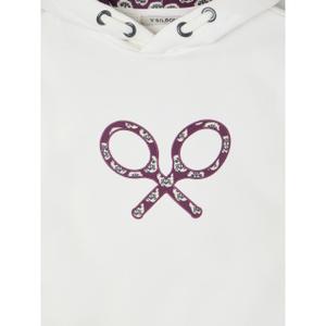 Sudadera con capucha bordada de raqueta con diseño floral para mujer Silbon image-2