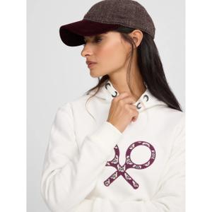 Sudadera con capucha bordada de raqueta con diseño floral para mujer Silbon image-5