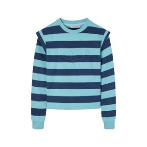 Sudadera de rayas con hombreras para mujer Silbon