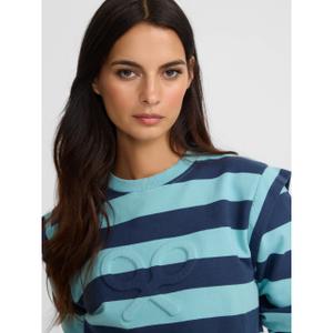 Sudadera de rayas con hombreras para mujer Silbon image-3