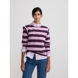 Sudadera de rayas con hombreras para mujer Silbon image-3