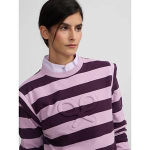 Sudadera de rayas con hombreras para mujer Silbon image-5