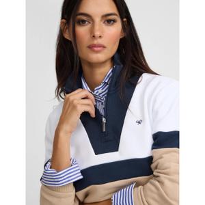 Sudadera con media cremallera y puños elásticos para mujer Silbon image-3