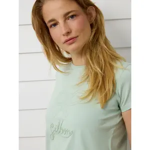 Klassisches T-Shirt mit Schläger-Motiv für Frauen Silbon image-5