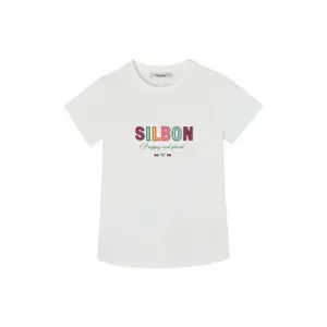 T-Shirt mit Aufdruck Preppy and Proud für Damen Silbon image-0