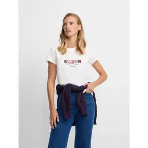 T-Shirt mit Aufdruck Preppy and Proud für Damen Silbon image-1