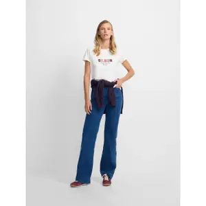 T-Shirt mit Aufdruck Preppy and Proud für Damen Silbon image-2