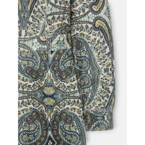 Corduroy jumpsuit with paisley pattern for women Silbon image-1
