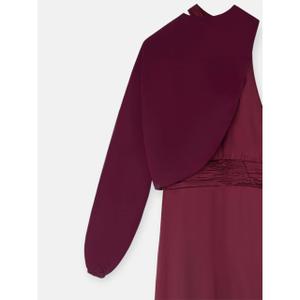 Abito lungo con cappotto asimmetrico in mussola donna Silbon image-5