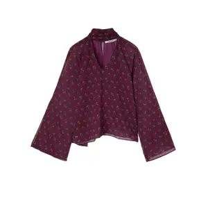 Blusa con colletto stampato donna Silbon