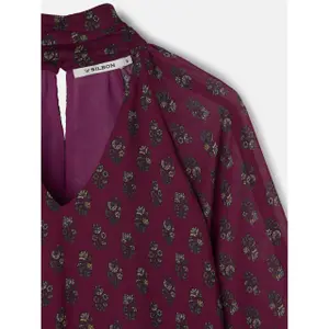 Blusa con colletto stampato donna Silbon image-4