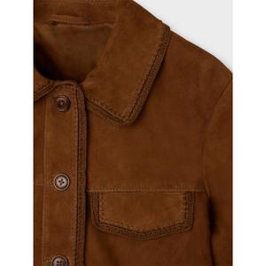 Gebrauchte Wildlederjacke mit Kragen für Frauen Silbon image-1