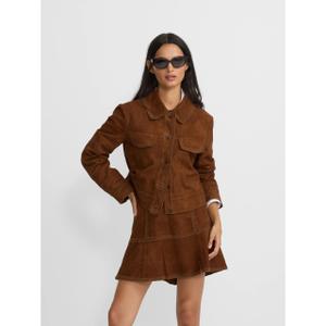 Gebrauchte Wildlederjacke mit Kragen für Frauen Silbon image-5