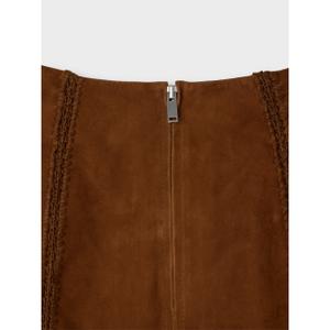 Mini skirt i ruskind til kvinder Silbon image-4