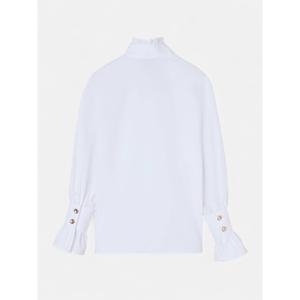 Women's long-sleeved shirt with cuff detail Silbon image-1