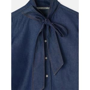 Women's lace-up denim shirt Silbon image-1