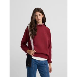 Sudadera de algodón con volante en el cuello mujer Silbon image-5