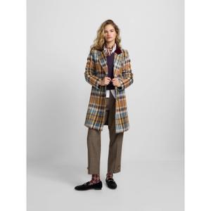 Checked double-breasted coat for women Silbon image-4