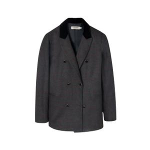 Checked double-breasted blazer for women Silbon